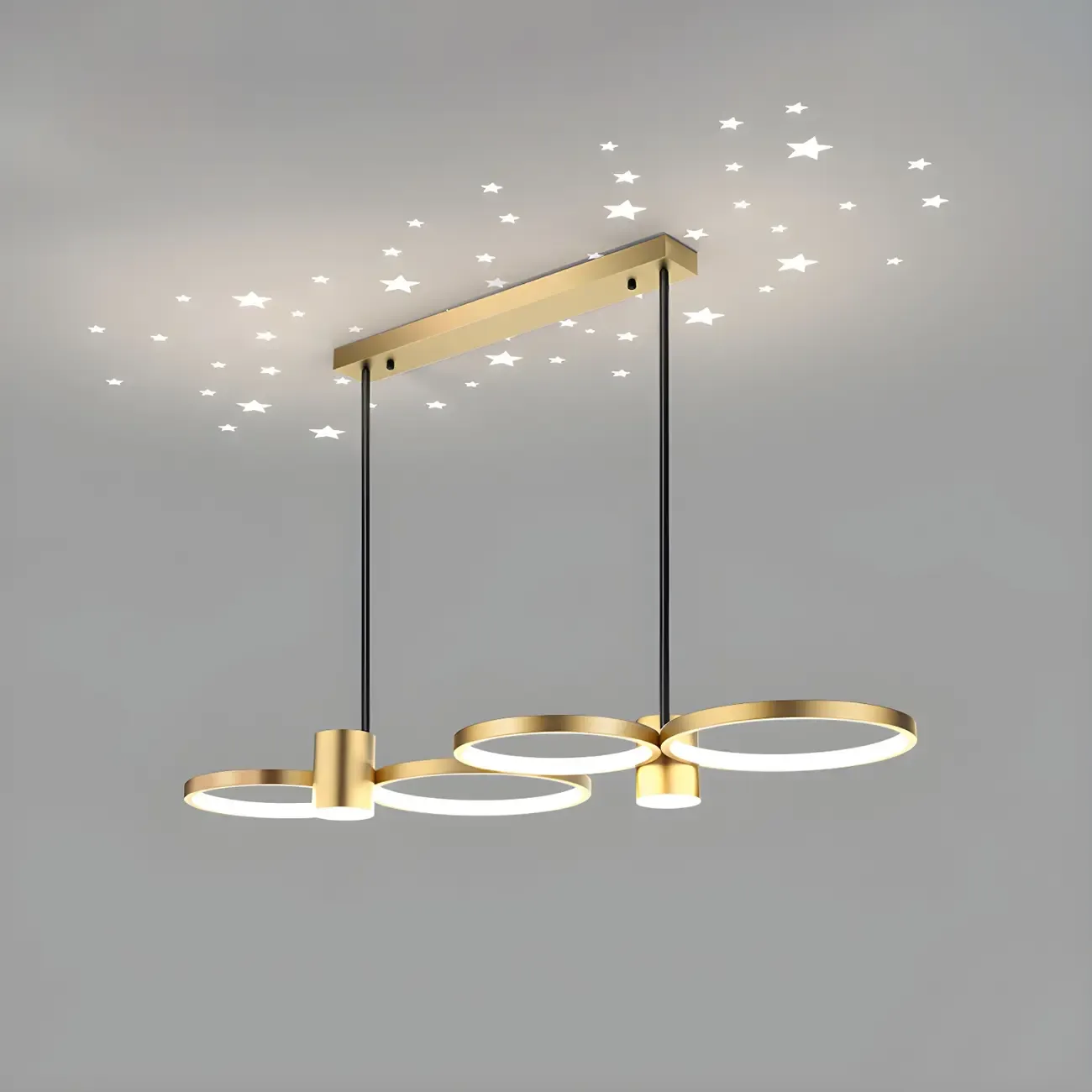 Modern Black Ring Dimming Pendant Light