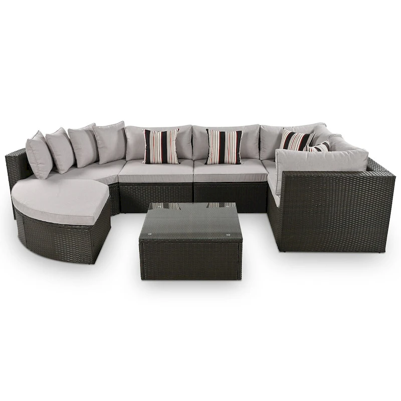 QQ 7-piece Outdoor Wicker Sofa Set