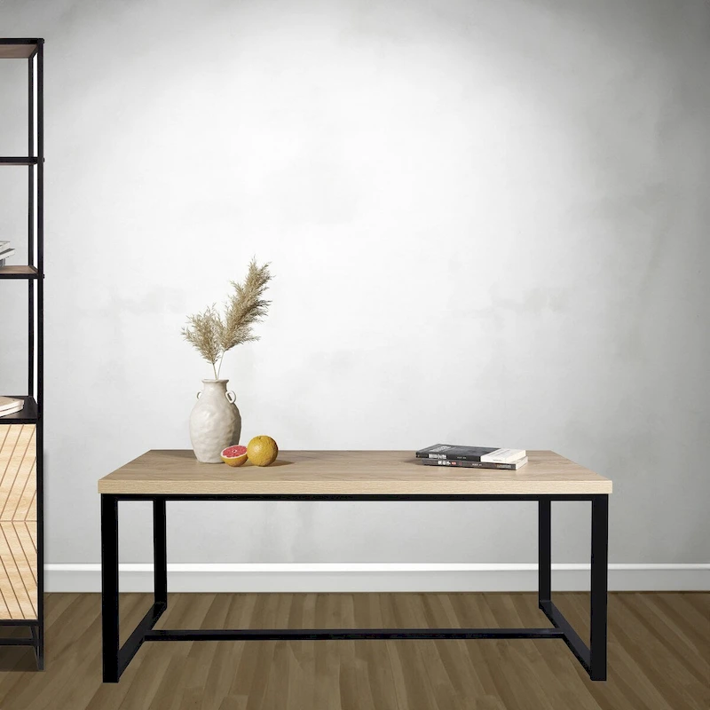 Bali Coastal Modern Coffee Table Natural Wood Top