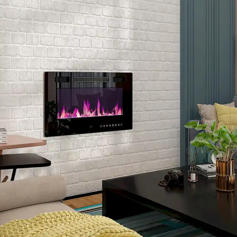 Luxurious TV Stand & Fireplace Combo Integrated LED Fireplace Features