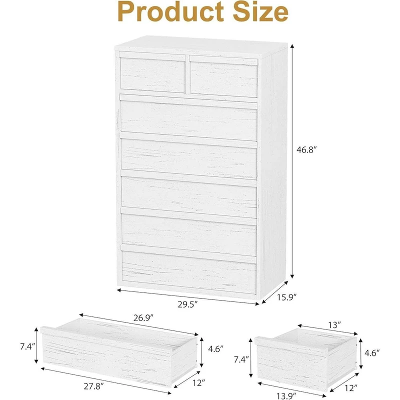 Tall Modern Dresser for Bedroom for Living Room, Nursery