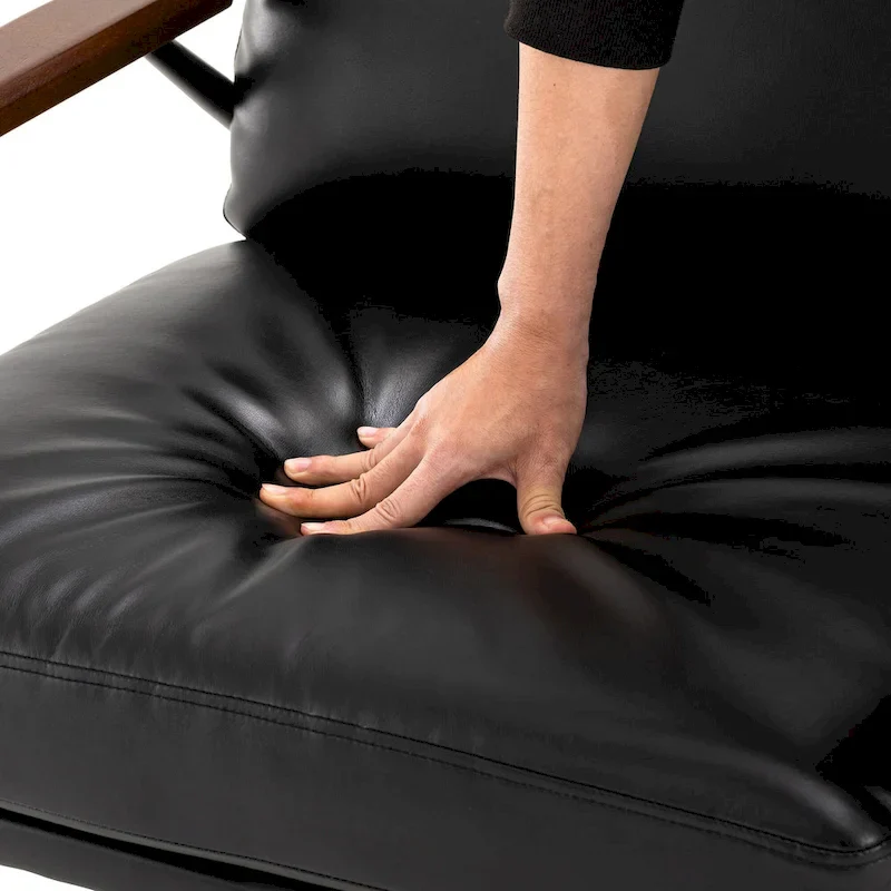 28W Mid-century Modern Soft PU Leather Accent Armchair - 28 W x 31 D x 30.75 H