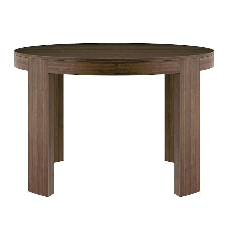 Plank and Beam Contour Solid Wood Round Dining Table - 47