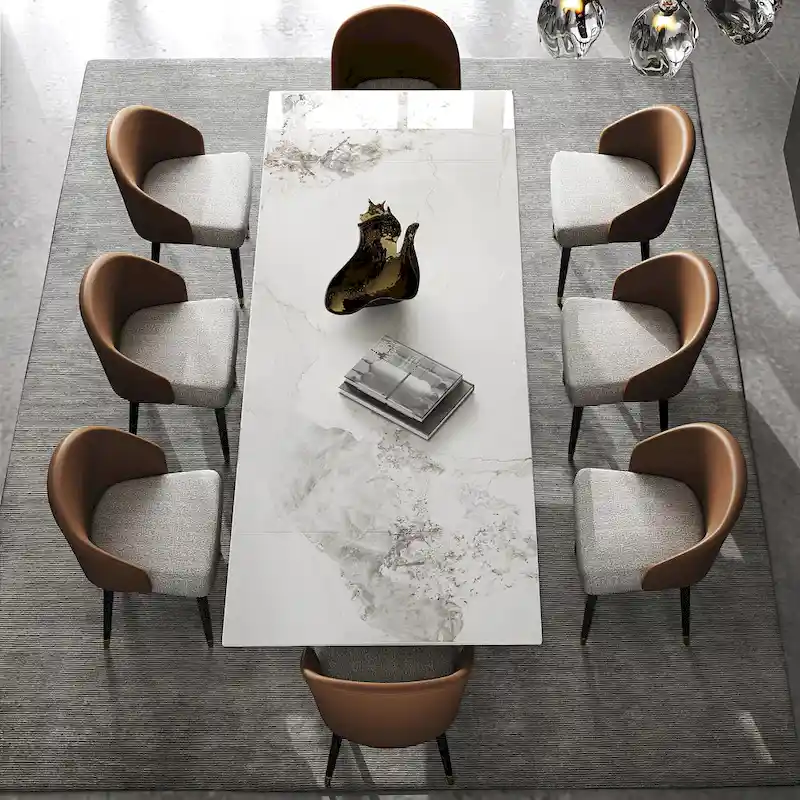 110.24  Extendable Rectangular Sintered Stone Dining Table - 78.74  to 110.24