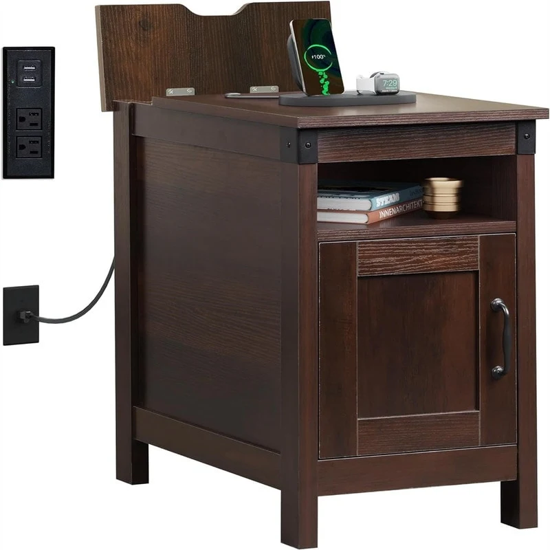 End Table with Charging Station - 13.4