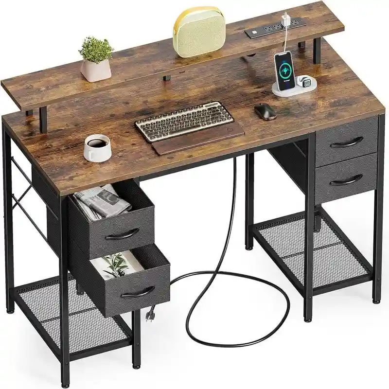47 inch Computer Desk with 4 Drawers