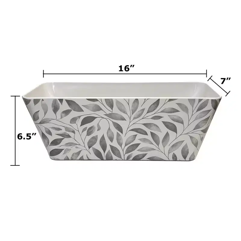 Tierra Garden 16 Rectangular Self-Watering Bamboo Planter