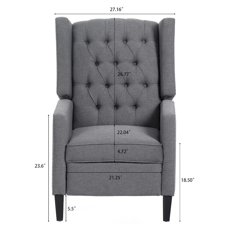 27  Wide Manual Wing Chair Recliner