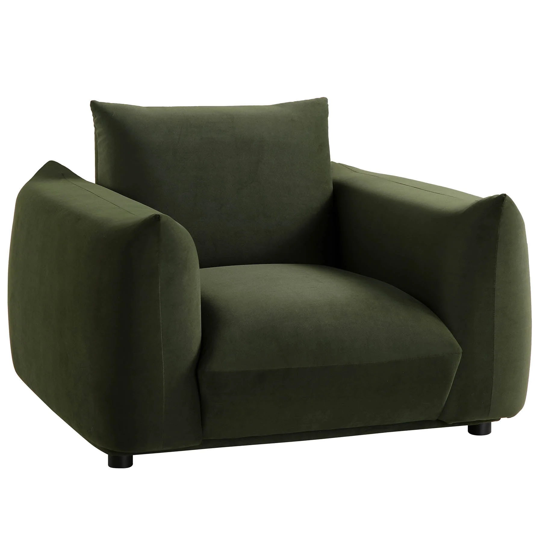 Armchair, Moss Green Velvet
