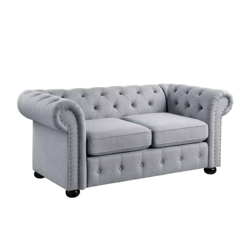 Tufted Chesterfield Loveseat Sofa