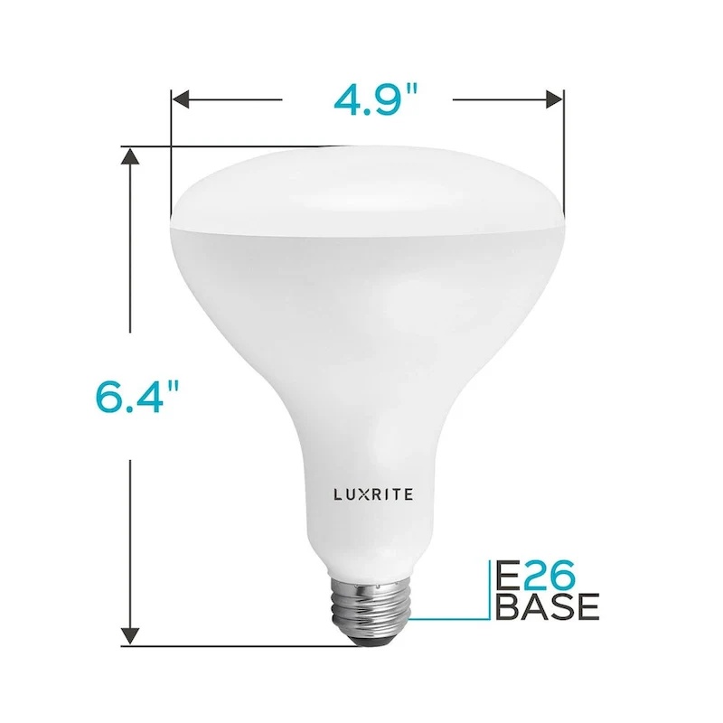 Luxrite BR40 LED Light Bulbs,14W= 85W Dimmable, 1100 Lumen, LED Flood Light Bulb, 14W, E26 Medium Base (10 Pack)