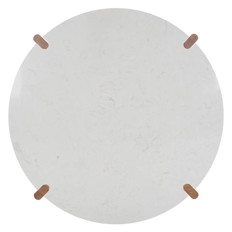 SAFAVIEH Couture Sarma Marble Top Round Coffee Table - 40 In. W x 40 In. D x 16 In. H - 40W x 40D x 16H