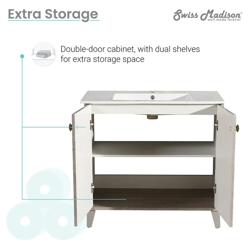 Pur 16.5  Square Wall-Mount Bathroom Sink - Brown