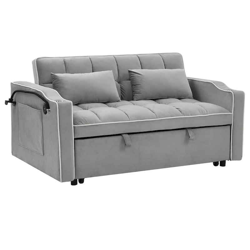 55.51 inch versatile foldable sofa bed in 3 lengths