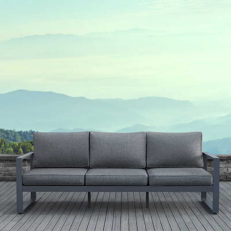 Baltic Outdoor Sofa in Grey by Real Flame