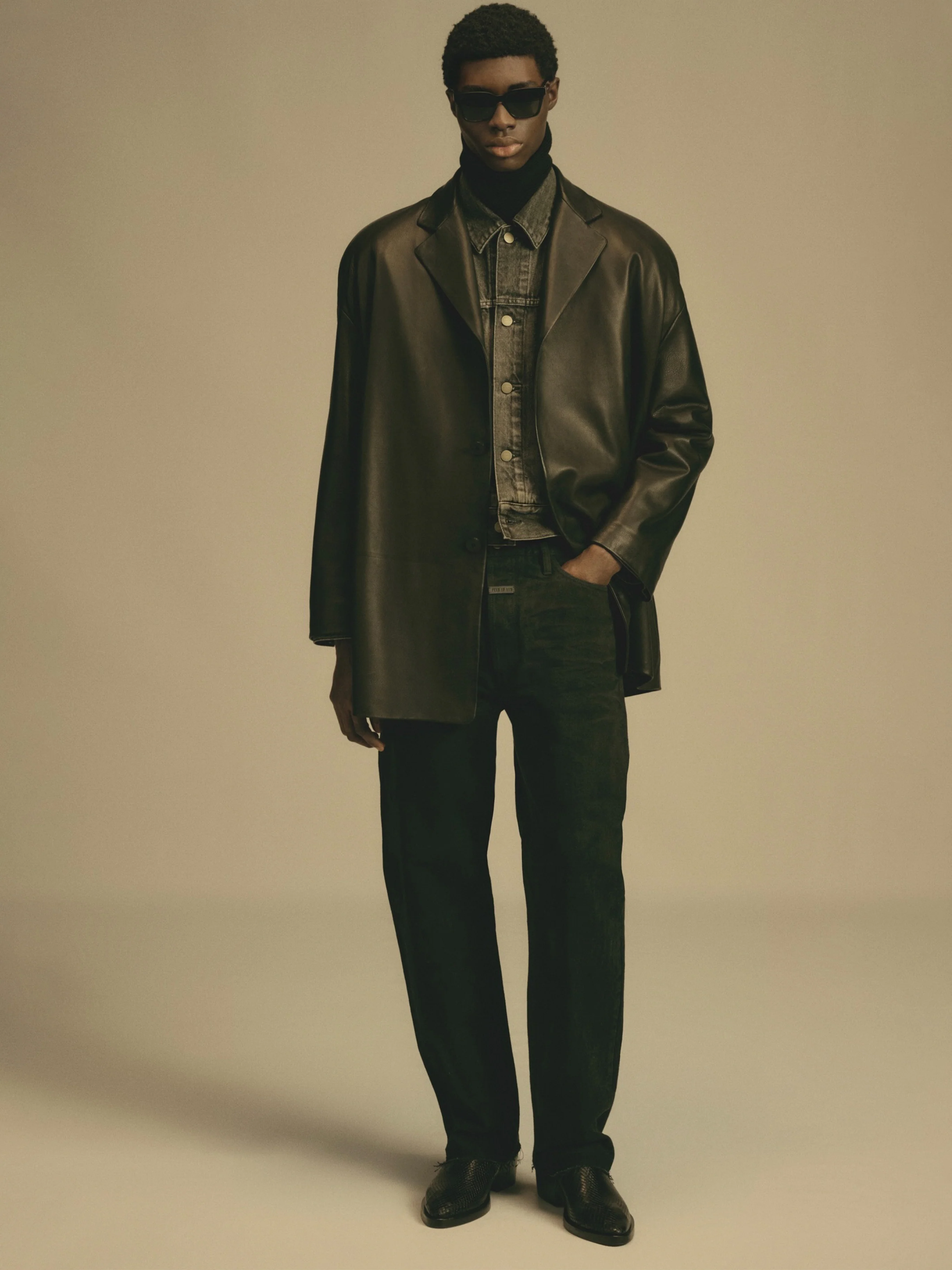 Leather Relaxed Blazer
