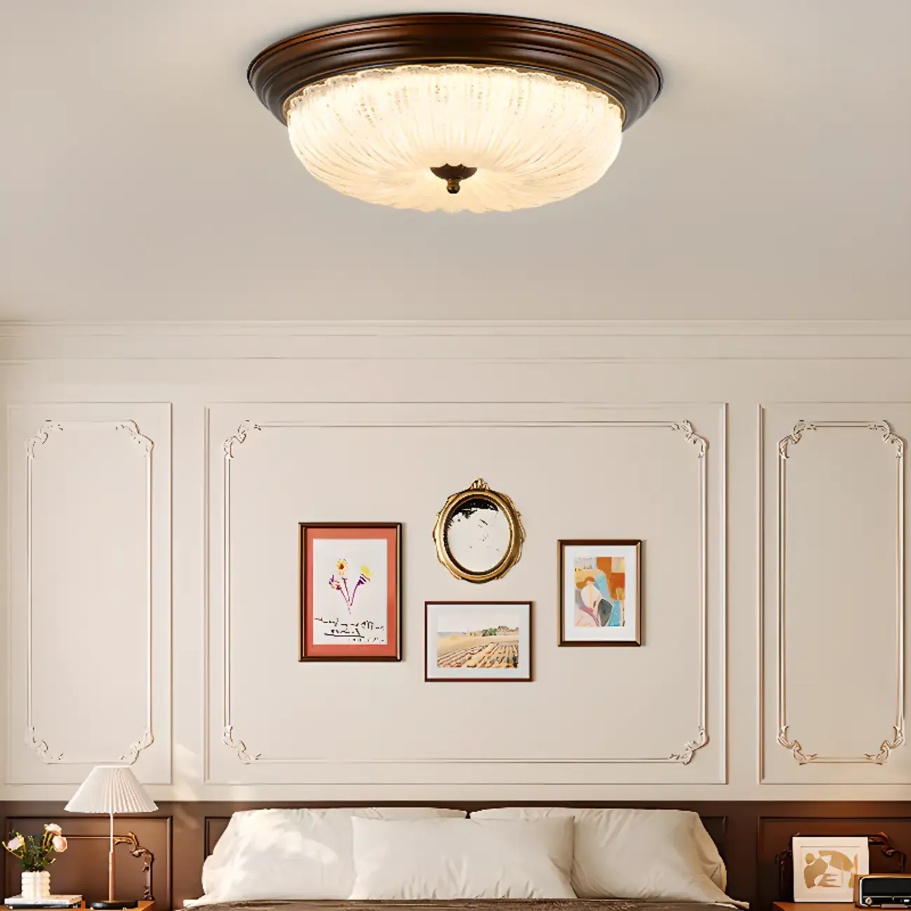 Dimmable Barn LED Flush Ceiling Light for Bedroom Use