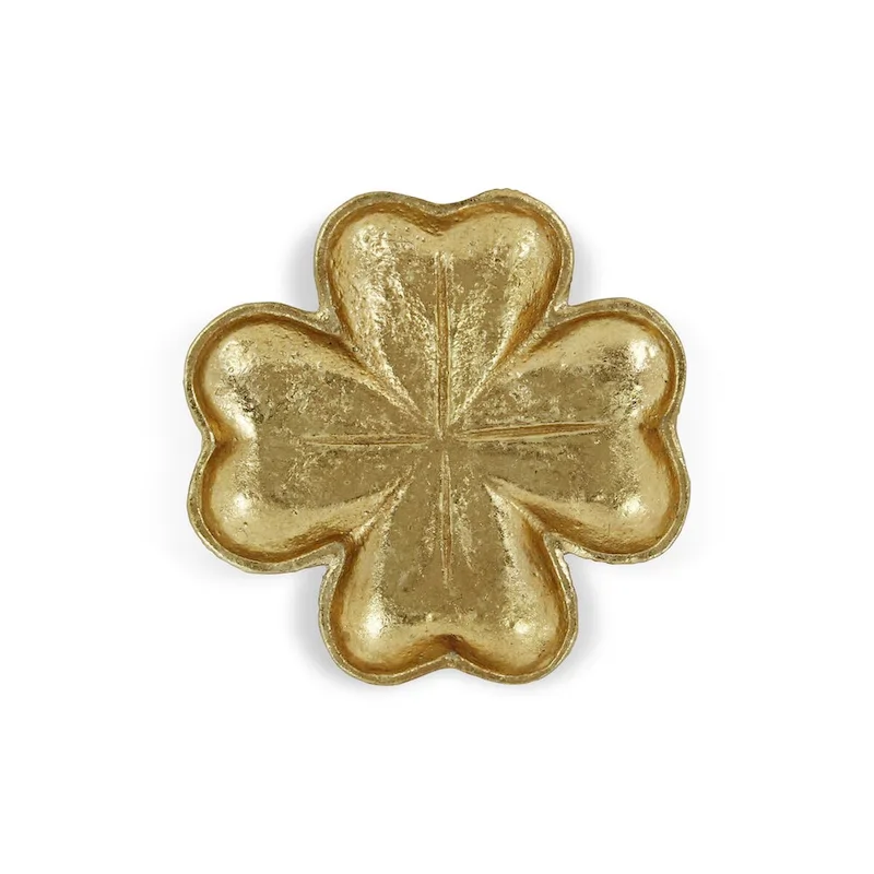 Isano Golden Cast Iron Four Leaf Clover