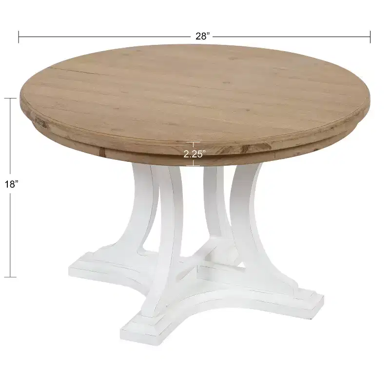 Kate and Laurel Linsley Round Wood Coffee Table, 28 Diameter, Rustic Brown