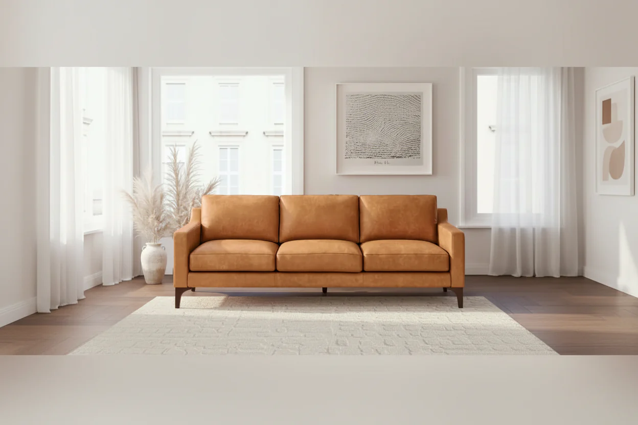 3-Seat Leather Sofa