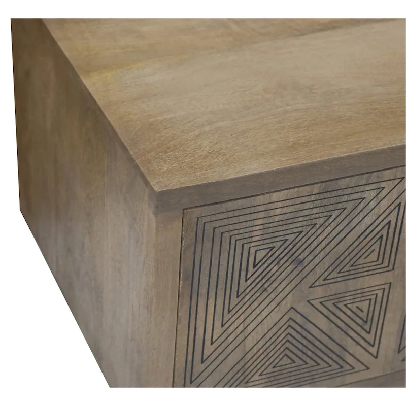 Bidi Mid-Century Modern 56-inch Wood 2-Open Shelf TV Stand by Furniture of America