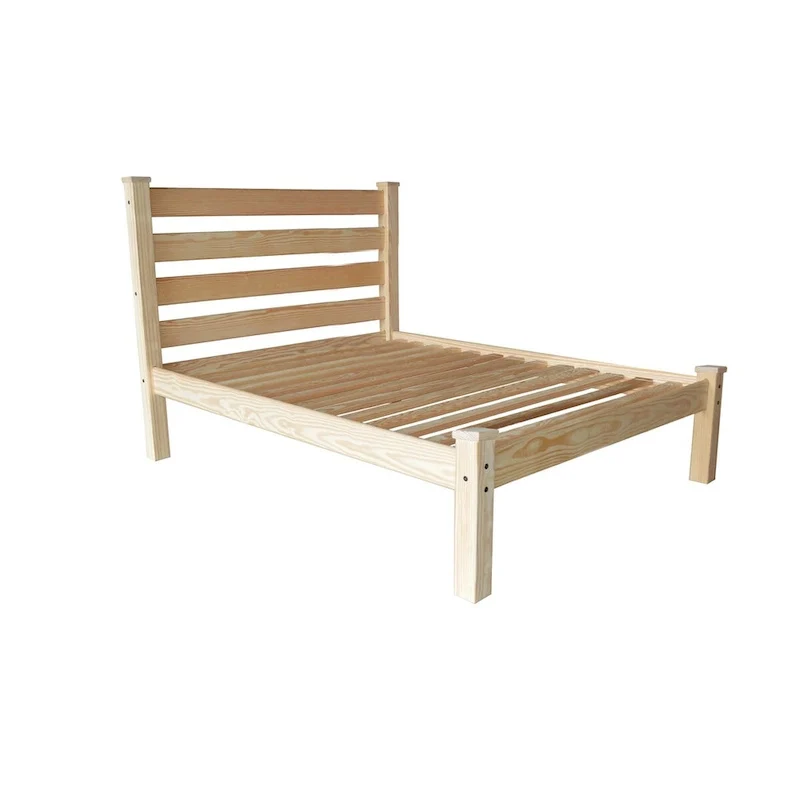 Homestead Unfinished Solid Pine Queen Platform Bed