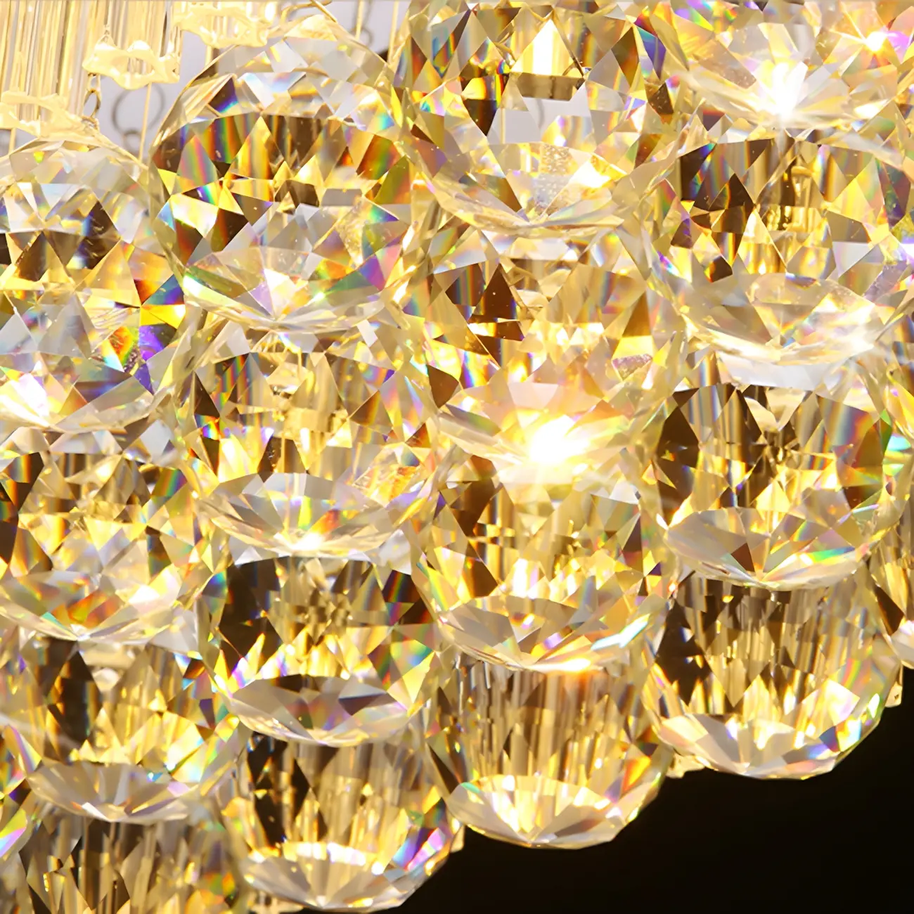 Luxurious Crystal LED Rectangular Pendant Light