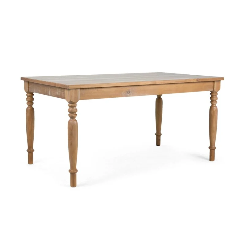 Sahara / Mahogany Solid Pinewood Farmhouse Dining Table, Seats 6