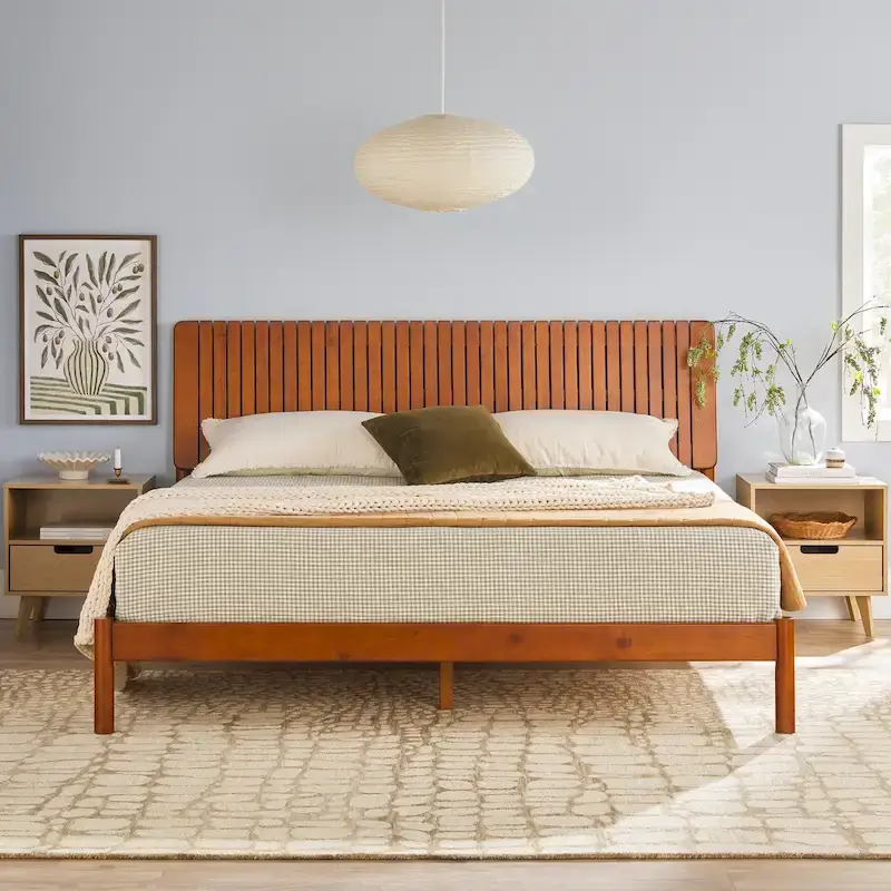 Middlebrook Designs Slatted Headboard Modern King Bed
