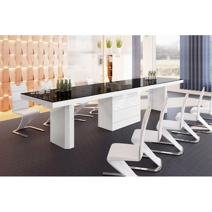 VOLOS Extendable High-gloss Modern Dining Table