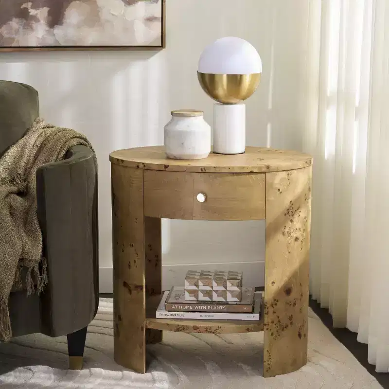 Philippe 1 Drawer 1 Shelf Acce - ACC6612 - Natural - Safavieh