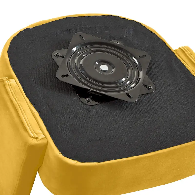 Upholstered Velvet Swivel Accent Chairs with Open Backrest