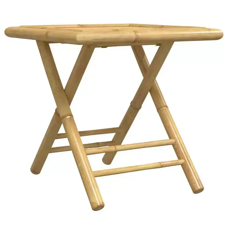 vidaXL Bistro Set Natural Bamboo Bamboo Compact Foldable Bistro Set