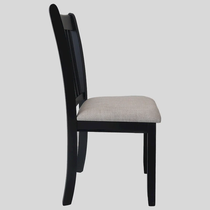 Black Finish Set of 2 Seating Chairs