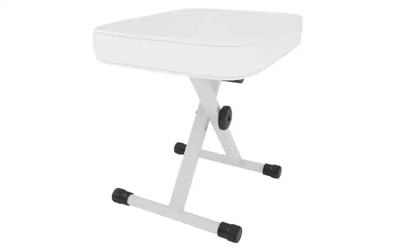 MAYEERTY X-Shaped Foldable Piano Guitar Stool, 2.56 High-Density Foam 3-Level Height Adjustable