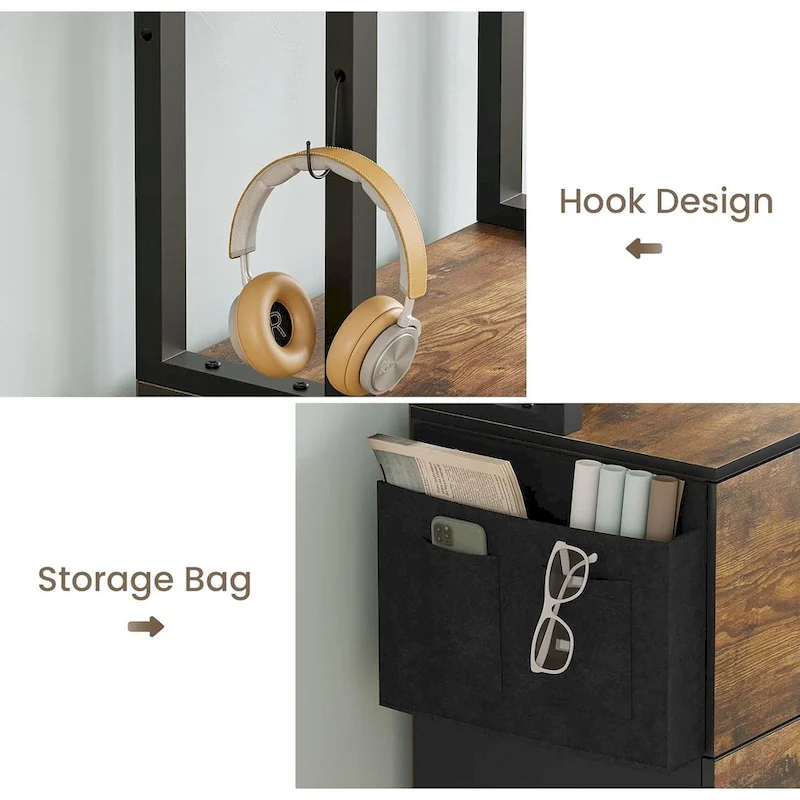 File Cabinet 2 Drawer Lock Filing Cabinet Printer Stand Bookshelves