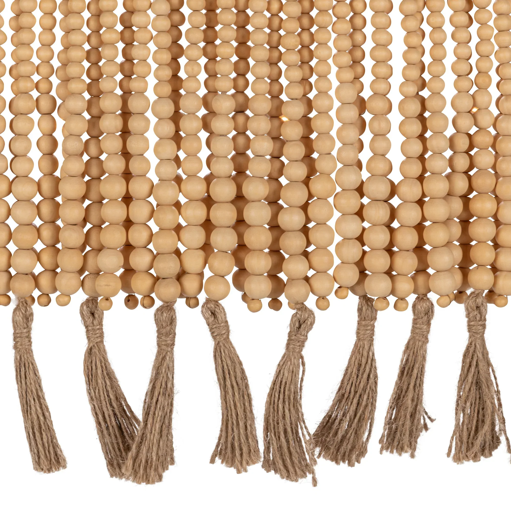 Andren Wood Beaded Round Pendant