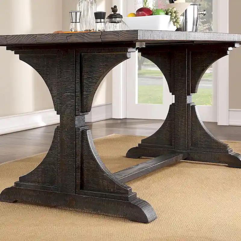 Furniture of America Badri Rustic 76-inch Solid Wood Dining Table