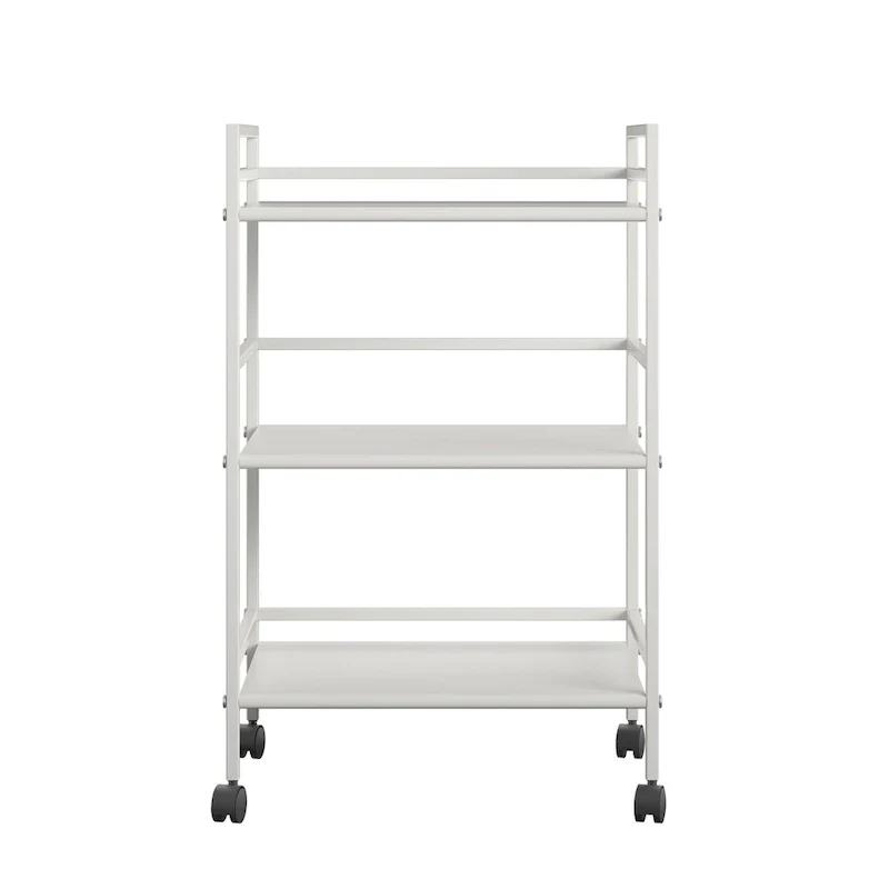 Avenue Greene Emerald 3 Shelf Metal Rolling Utility Cart