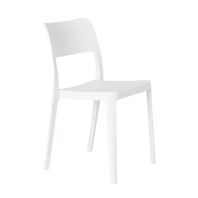 La Vie Resin Stackable All Weather Armless Chair, Set of 2