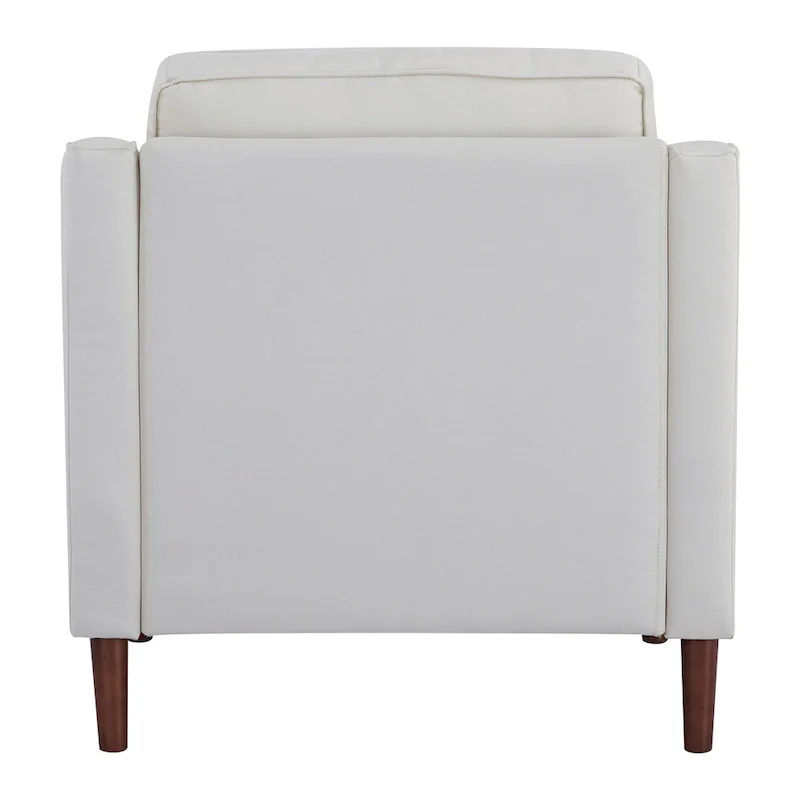 Sedona Modern Accent Chair, Faux Linen / Vegan Leather Armchair