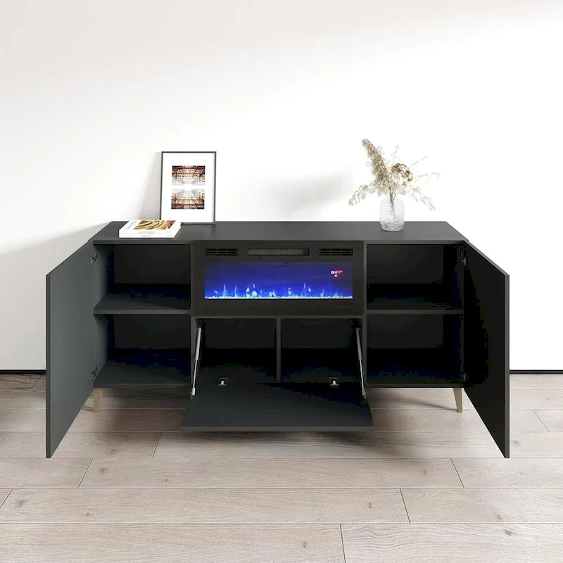 Pafos BL-EF Electric Fireplace 71 Sideboard