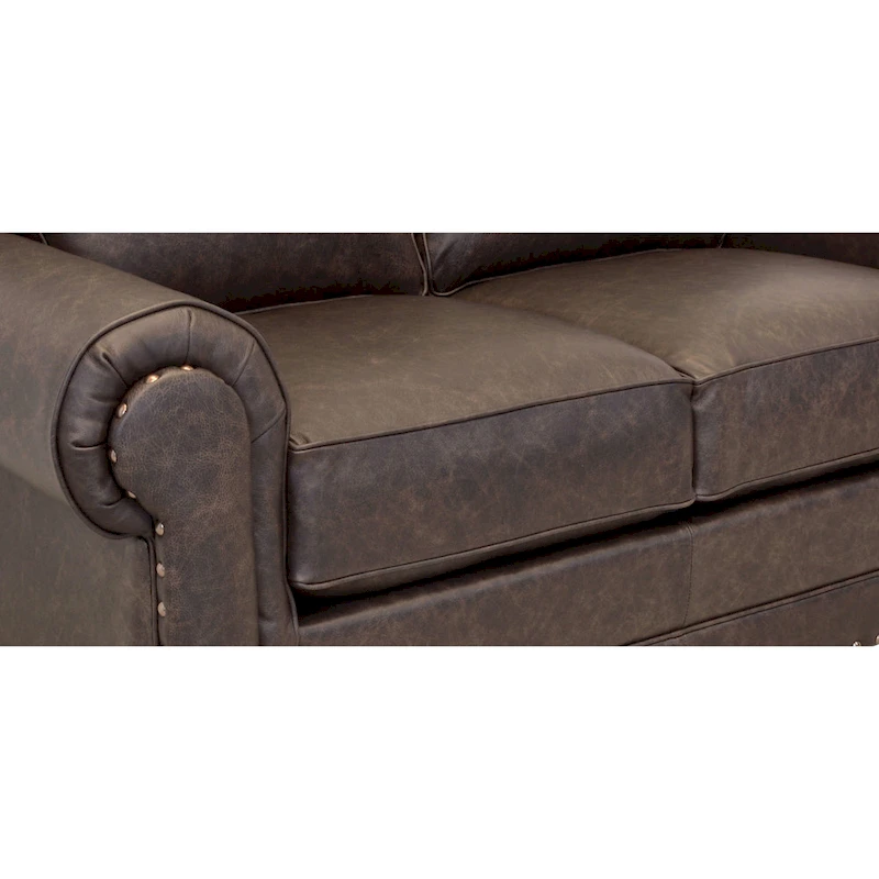 Made in USA Raval Top Grain Leather Sofa and Loveseat Set