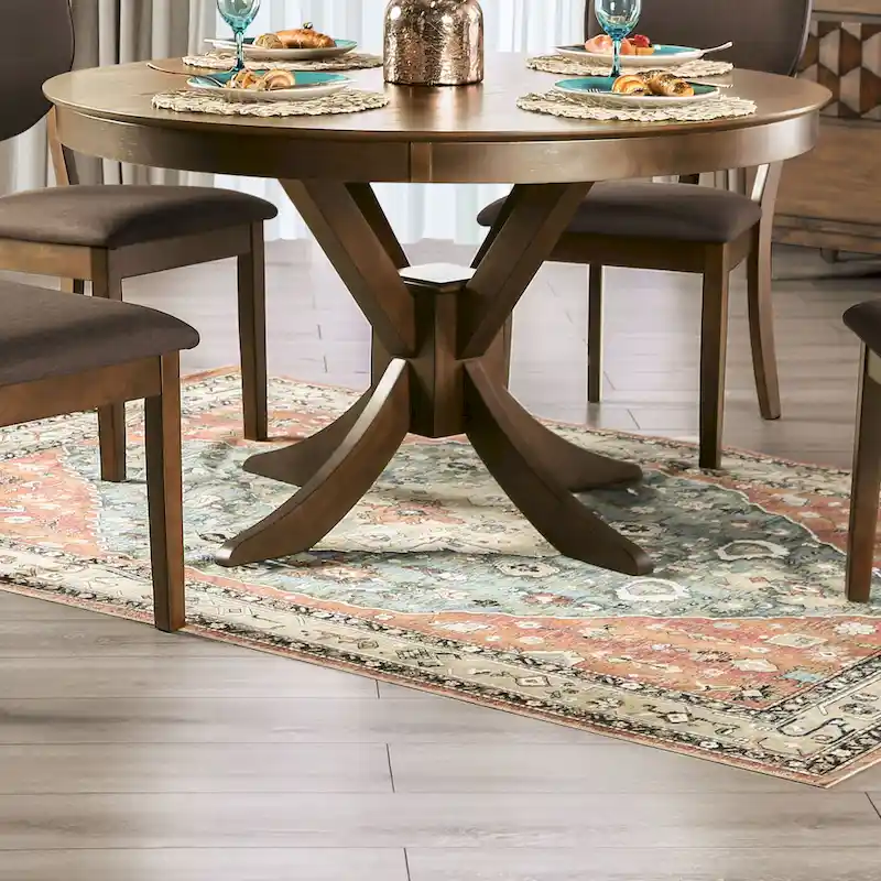 Traditional Walnut 53-inch Dining Table