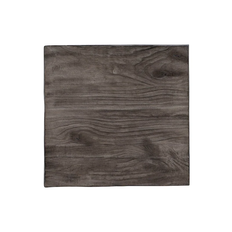 Hagen Rustic Square Wood Crate Side Table