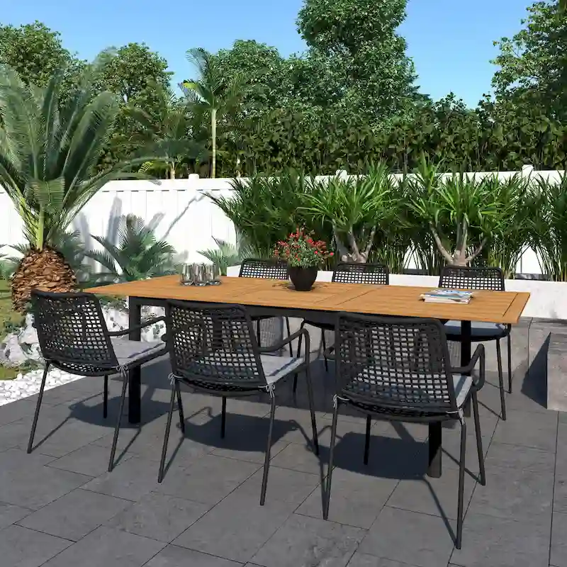 Amazonia Vail 7-Piece Teak Finish Patio Dining set