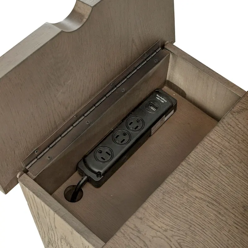 Americana Farmhouse Dusty Taupe Chairside Table