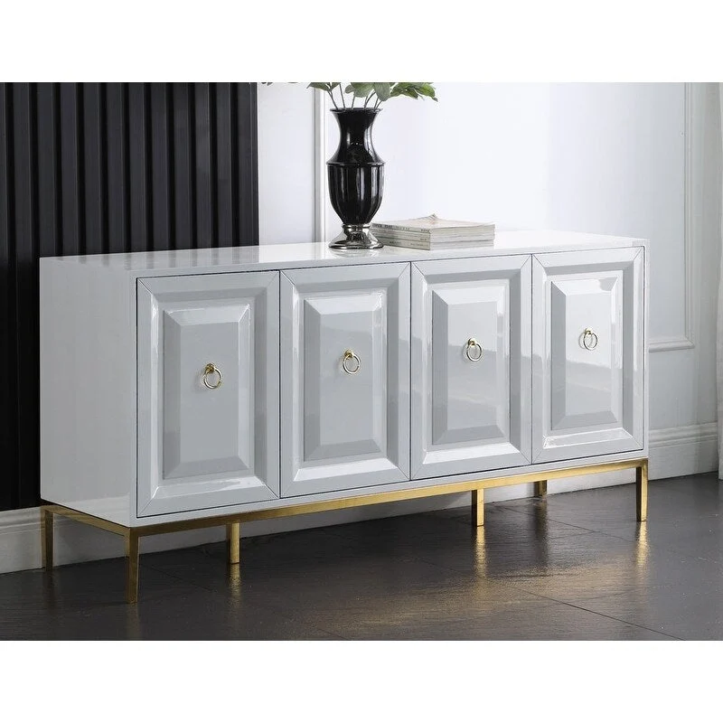 Best Master Furniture 65-in. Lacquered 4-door 1-drawer Sideboard