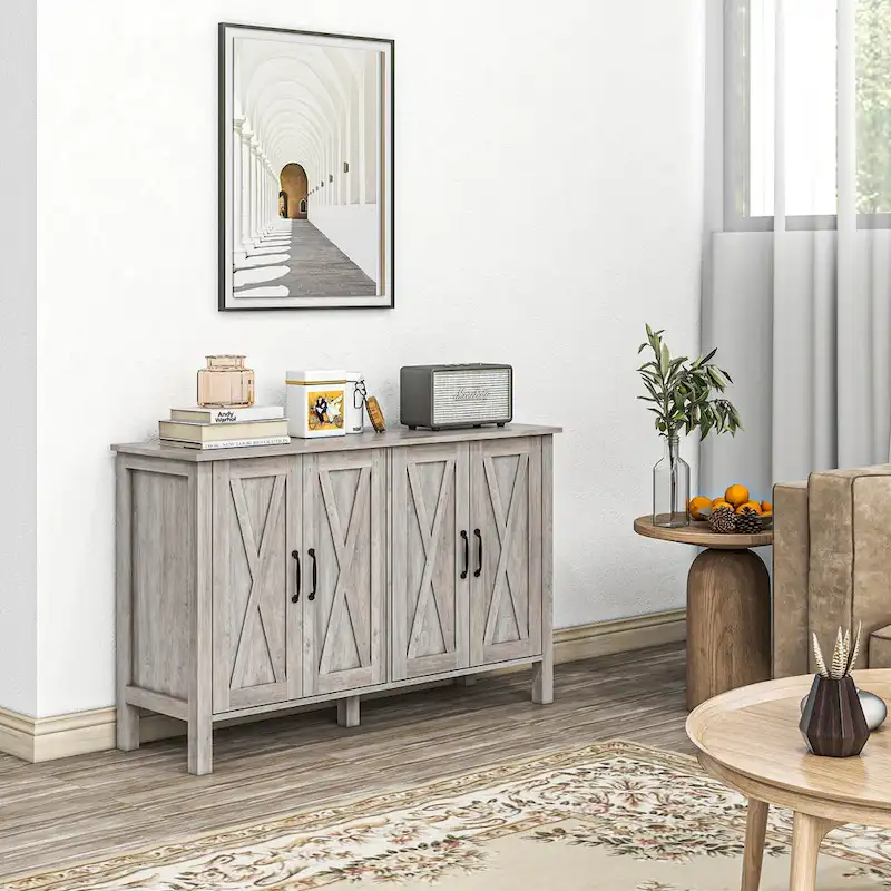 Farmhouse Sideboard Buffet Cabinet, 47