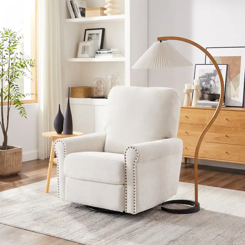 Heido 360 Degree Swivel Glider Manual Recliner Leisure Sofa Chair